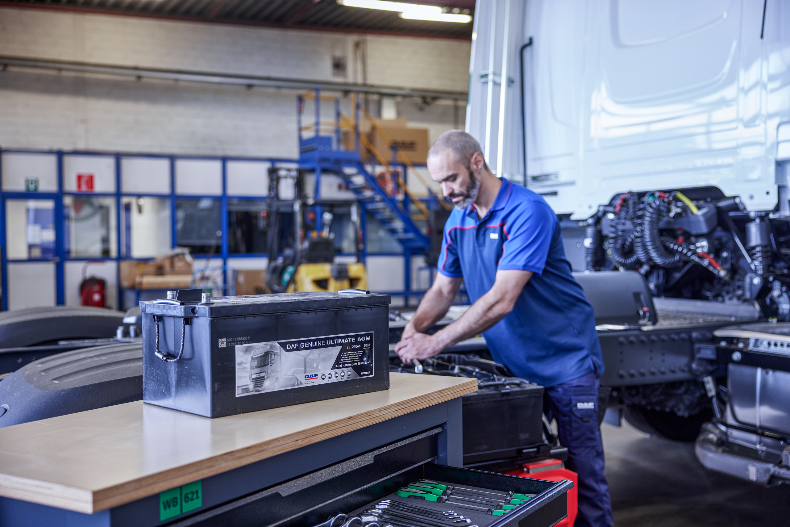 DAF and TRP batteries deliver reliable starts and power electronics in all weather conditions.